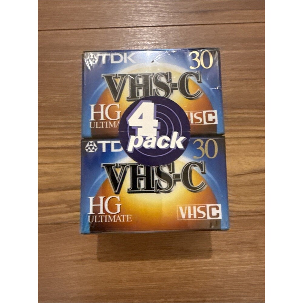 4 Pack TDK VHS-C HG Ultimate TC-30 Blank Video Cassette Camcorder Tape Brand New